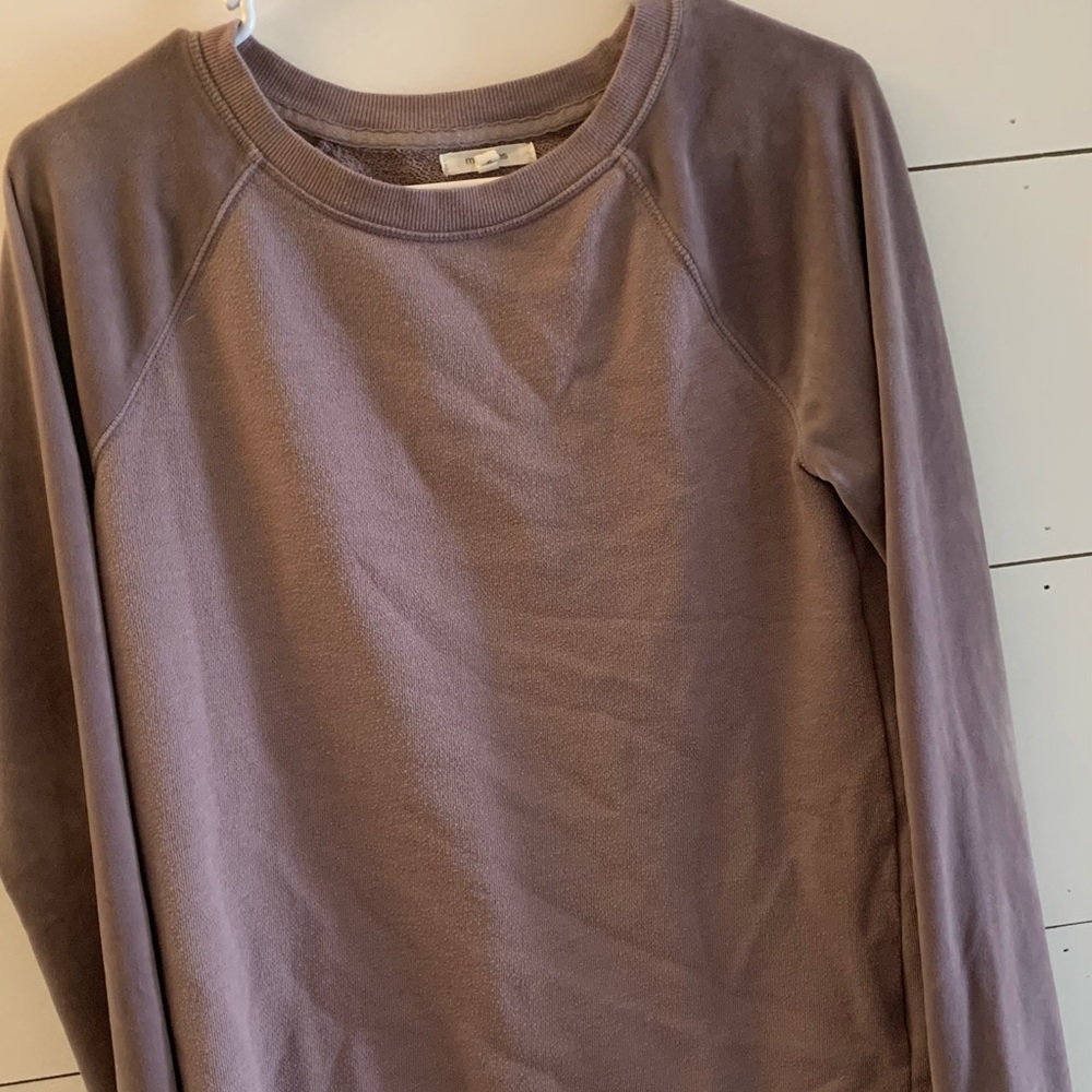 purple sweater with soft velvet sleeves!